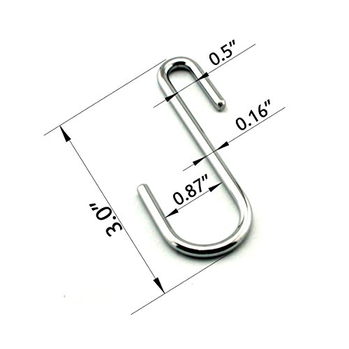 RuiLing Chrome Finish Steel S hook Cookware Universal Pot Rack Hooks Sturdy Hanging Hooks - Multiple uses for… 5 RuiLing Chrome Finish Steel S hook Cookware Universal Pot Rack Hooks Sturdy Hanging Hooks - Multiple uses for… - Image 4