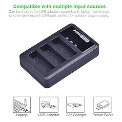 PowerTrust 3Pcs AHDBT-401 Battery for Gopro Hero 4