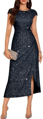 santiago metallic side tie one shoulder midi dress Petal and Pup Women's Santiago Off Shoulder Midi Dress