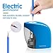 Pencil Sharpener, VEYETTE Plug & Battery Operated Pencil Sharpener Perfect for Kids, Teachers and Artists,USB Included,Blue