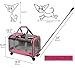 Antelope Airline Approved Pet Wheels Carrier for Cats, Small Dogs, Puppies, Cat Wheel Travel Carrier for Outdoor, Foldable Portable Washable Pet Stroller 19.6 in 12.2 in 12.2 in (Pink)thumb 4