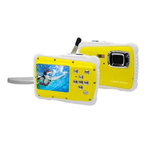 HD-Underwater-Action-Digital-Camera-Camcorder-for-Kids-waterproof-3M98ft-12MP-1080p-Yellow