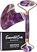 Jade Roller for Face &ndash; Amethyst Derma Roller and Gua Sha Set for Skincare, Face Roller and Dark Circles Under Eye Treatment primary