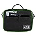 JESWO Electronics Organizer Unversal Cable Organizer Bag, Electronic Accessories Double Layer Travel Cord Storage Bag for SD Cards, Hard Drive, Power Bank, iPad Mini (Up to 7.9'') - Black
