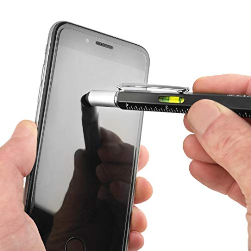 Screwdriver Pen Pocket Multi Tool Kit 6 in 1 - (2 Pack) Multi-Functional DIY Tool Set with Screwdriver, Stylus, Level Tool, Screwdriver Set & Tool Ruler with Phillips Flathead Bit - Perfect Mens Gift