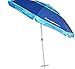 Tommy Bahama RokPack Sand Anchor 7 feet Beach Umbrella with Tilt and Telescoping Pole (Blue)