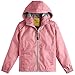 wantdo Girl's Waterproof Rain Jacket Windproof Hooded Raincoat Lightweight Windbreaker