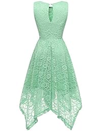 Vestido de novia para dama de honor, con encaje floral, para dama