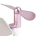 iPhone Fan, Portable Aluminum Alloy Shell Lightning Plugs Mini Cooler Rotating Fan for iPhone (Rose Gold)