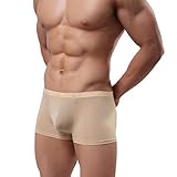 Binmer(TM)Men Underwear Sexy Boxer Briefs Breathable Fashion Underpants (L, Beige)