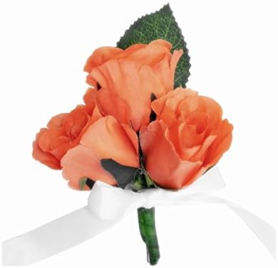 Angel Isabella Pin Corsage/Boutonniere(XLPC001-CR)-Beautiful Quality Keepsake Corsage/Boutonniere (Pin Included) (Coral)