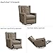 Baby Relax Mikayla 4-in-1 Swivel Glider Rocker Recliner Chair, Mocha Microfiber