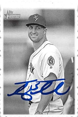 2018 Topps Heritage Minor League Baseball 1969 Deckle Edge #1 Tim Tebow Binghamton Rumble Ponies Official MILB Trading Card