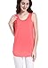 SUIEK Maternity Nursing Shirt Breastfeeding Tank Tops (Medium, Coral)