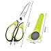 Stainless Steel Kitchen Scissors Come Apart by OTHERMAX, 7-in-1 Multi-functional Kitchen Shears for Poultry, Meat, Chicken, Fish and Herbs, Bonus Magnetic Holder (Green)
