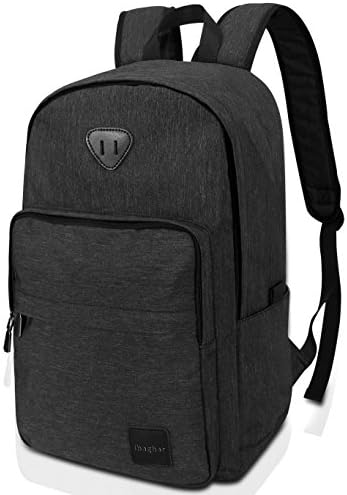 Ibagbar Vintage Canvas Backpack Rucksack Laptop Bag Computer Bag Daypack Travel Bag College Bag Book Bag School Bag Gym Bag Sports Bag Hiking Bag Camping Bag Weekend Bag (Black new)