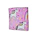 YIFONTIN Beach Towel for Kids Velvet Terry Blanket Throw 24x48 inches 100% Cotton for Bath Swimming Travel Camping and Picnic, Unicorn Pink.