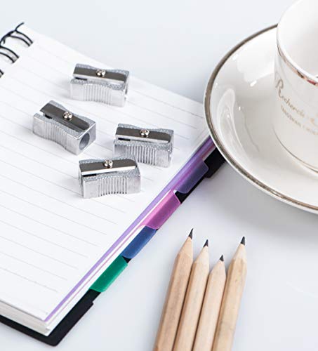 BNC Metal Rectangular Silver Pencil Sharpeners Pack of 24