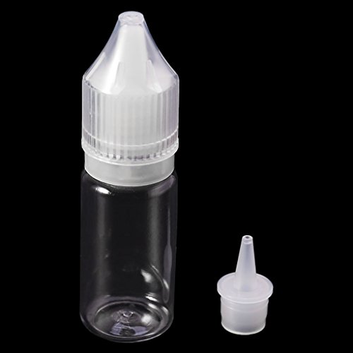 SimpleLif PET Plastic Empty Dropper Liquid Eye Clear Water Bottle Long Tip Cap 10ml - Thumbnail 3