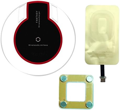 Wireless Charger for iphone X 8 8 Plus for Samsung Kit Include UFO Fantasy Qi Wireless Charger Pad Qi Charging Receiver for iphone5 5C 5S 6S 6 Plus 7 7 Plus IGOUKJ (charger kit receiver for iphone)