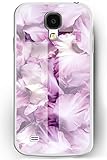 S4 Case, Samsung Galaxy S4 Case Slim Fit Hard Back Cover for Galaxy S4 Light Purple Rose Petals and Cross
