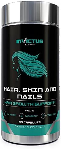 High Potency Hair Growth Vitamins - For Longer, Stronger, Healthier Hair, Biotin & Antioxidants for Healthy Nourished Appearance of Skin & Nails, For All Hair Types - 60 Capsules