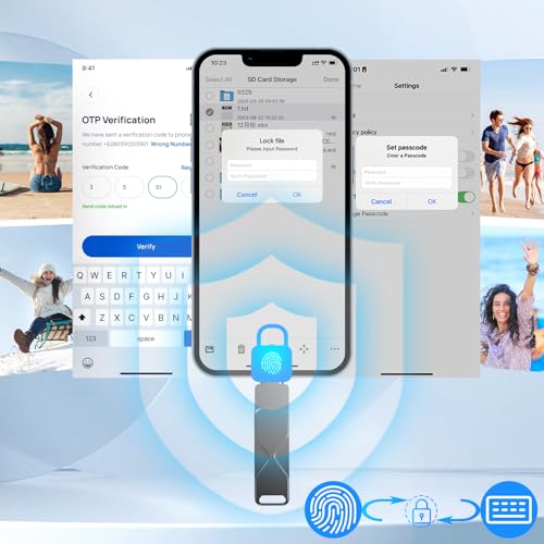 USB Flash Drive 256GB for iPhone iPad, MFi Certified Lightning 3-in-1 External Memory Stick, USB Flash Drive Compatible with iOS, MacBook, Android Smartphone, PC and Laptop