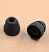 ALXCD Ear Tip for MEE M6 Pro Earphone, SML & Double Flange Soft Silicone Replacement Earbud EarGel EarTip, Fit for MEE M6 Pro Earphone [4 Pair] (Black)
