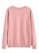 SweatyRocks Womens Casual Long Sleeve Pullover Sweatshirt Alien Patch Shirt Tops L Pink