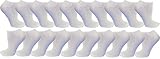 Women's 20 Pair Low-cut Socks (White) size 9-11