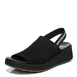 BZees Womens Nouveau Wedge Sandal Black 11 M
