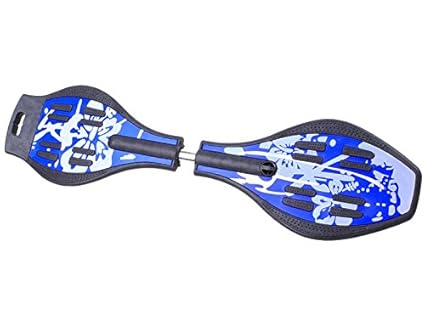 Iso Trade Waveboard Leuchtrollen Belastbar bis 80kg Farbauswahl 7,5cm Rollen 360° Stabil 844, Farbe:Blau