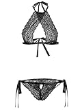 Avidlove Women Lingerie Lace Chemise Floral Nightgowns Outfits Black M