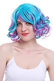 Nuoqi Womens Vintage Wig Short Bobo Neat Bang Curly Cosplay Hair Wig
