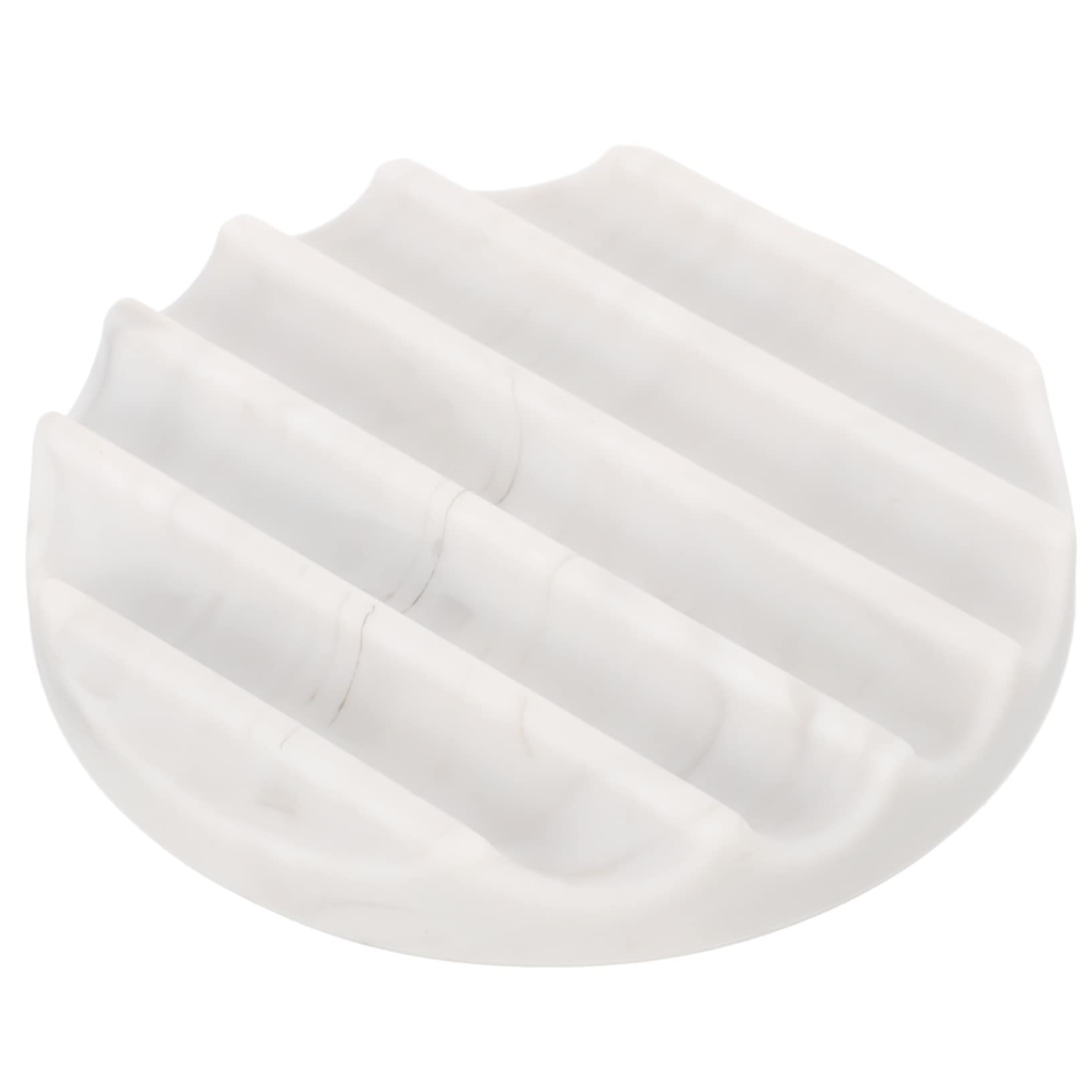 PLAFOPE Silicone Round Soap Dish Draining Soap Holder for Bathroom Home Bar Soap Storage Tray Non Slip Soap Draining Dish for Sink Shower Use and Easy to Clean