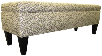 Amazon Com Sole Designs Brooke Upholstered Storage Bench Color Bonjour Platinum Home Kitchen