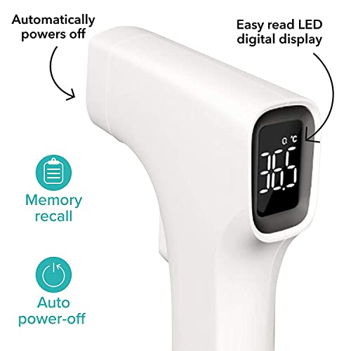 Dr. Talbot's Easy Handle NonContact Infrared Thermometer with Led Screen, Fever Warning