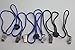 Kipokalor 9pcs blue adjustable Napkin Clip Lanyard Neck Strap for Elderly/adult/baby.