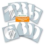 iSYFIX White Vinyl Numbers Stickers - 6 Inch Self