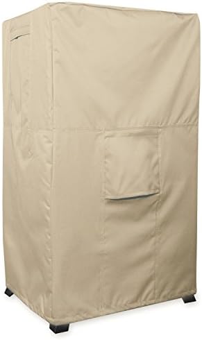 KHOMO GEAR - Sahara Series - Heavy Duty Outdoor Beige Smoker Cover 17 x 20 x 35.5