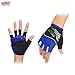 Arltb Cycling Gloves Bike Bicycle Gloves Padded Fingerless Biking Gloves Mittens with Easy to Pull Ring Shock Absorb Lycra Breathable For Bike Riding BMX Bikes Mountain Bike Free Cycle Motorcycle Dirt