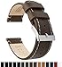 Barton Quick Release - Top Grain Leather Watch Band Strap - Choice of Width - 16mm, 18mm, 19mm, 20mm, 21mm 22mm, 23mm or 24mm