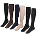 DOTASI 6 Pairs Pack Compression Stockings Anti Varicose Anti Fatigue Socks Calf Support (Assorted) (L) by EagleUS(CA Seller)