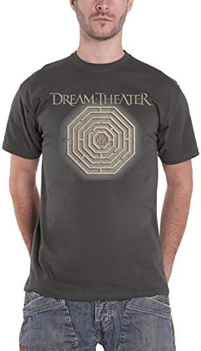 Dream Theatre T Shirt Maze Labrinyth Band Logo Official Mens Grey