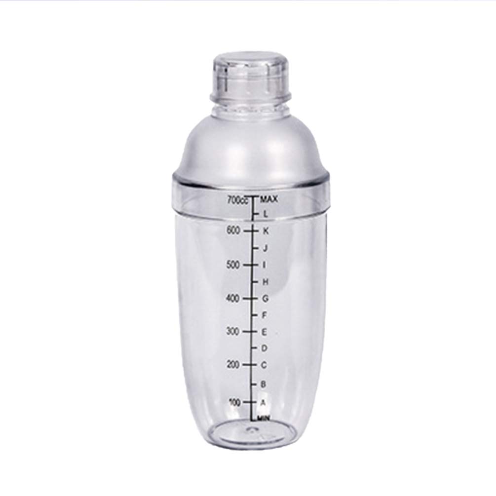 Luxshiny Transparent Cocktail Shaker with Scale Hand Shake Cup for Tea Wine Heat Cold Resistant Bar Mixer for Home Bar Use