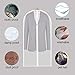 homeminda Garment Bags Clear,40in Moth Proof Garment Bag, White Hanging Lightweight Breathable Dust Cover with Full Zipper for Suit Jacket Clothes Closet Pack of 6