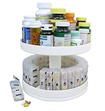 Jobar International - Pill Organizer, 31 pill holders, Rotates 360 degrees