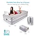 TOPELEK Air Mattress, Twin Size Airbed with Built-in Electric Pump, Flocked Fabrics & Extra Thick PVC, Storage Bag, Easy Setup for Indoors and Outdoors Use, Height 18”, Greythumb 3