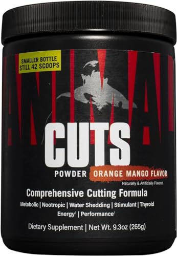 ANIMAL Cuts Pulver Orange Mango – All-in-One-Formel mit über 4.000 mg an Wirkstoffen pro Portion inkl. Koffein - Thermogenes Supplement zur Hilfe beim