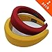 Epomay Women Thick Velvet Headbands - Wide Padded Hair Hoops Alice Bands Hair Accessories (2pack Classic Colors)